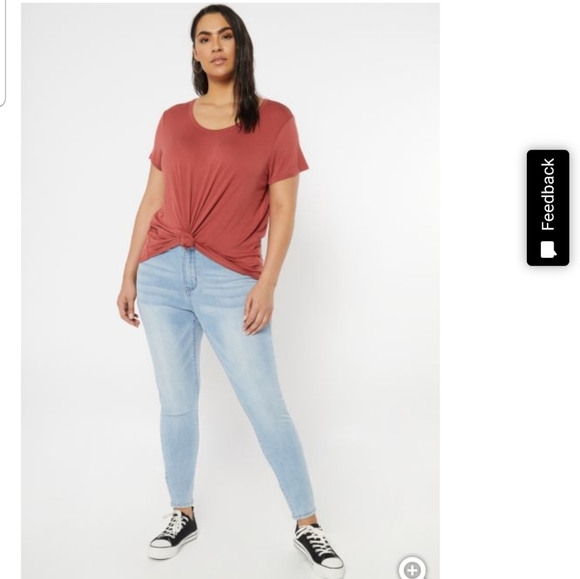 🧡🧡- Plus Ultimate Stretch Light Wash Mid Rise Jeggings - Picture 3 of 5